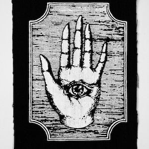 Apotropaic Hand - screen printed patch