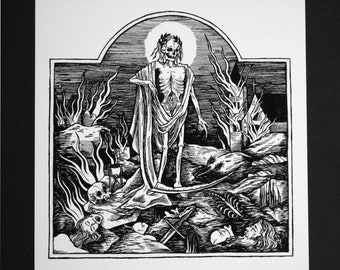 Art Print "Triumph of Death" - illustration in black and white