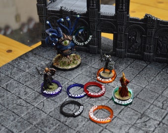 Condition Markers - Ranger Pack - Dungeons and Dragons Status Rings - D&D Miniatures