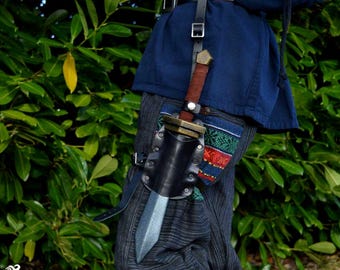 Earl LARP Dagger Leg Scabbard - Black