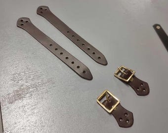 Small Strap & Buckle Set - 19cm - Brown - Larp, Cosplay, Costume, Leather Work