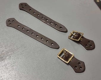 Small Strap & Buckle Set - 15cm - Brown - Larp, Cosplay, Costume, Leather Work