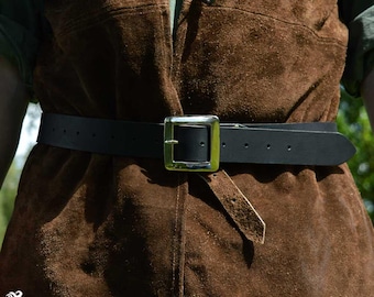 Osten Belt - Black - High-Quality Buffalo Leather - LARP Costume, Cosplay or Gifts