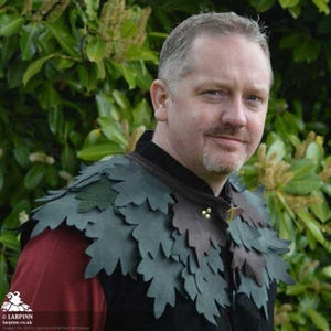 Keyleth Druid Suede Leaf Mantle - Larp, cosplay, costume