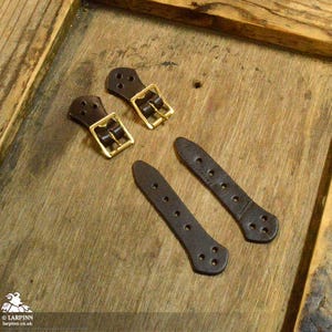 Small Strap & Buckle Set - Brown - Larp, Cosplay, Costume, Leather Work
