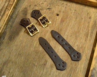 Small Strap & Buckle Set - Brown - Larp, Cosplay, Costume, Leather Work