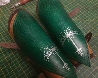 White Tree Bracers - Green -  LARP Vambracers - Lord of the Rings Cosplay