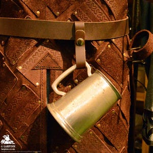 Tankard Utility Belt Clip - Brown - Larp, cosplay, costume
