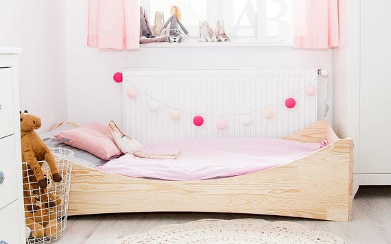 Cama infantil-casa de madera cama para niños Cube 3 90x200