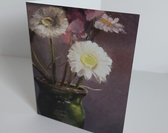 Carte de voeux fleurs nature morte