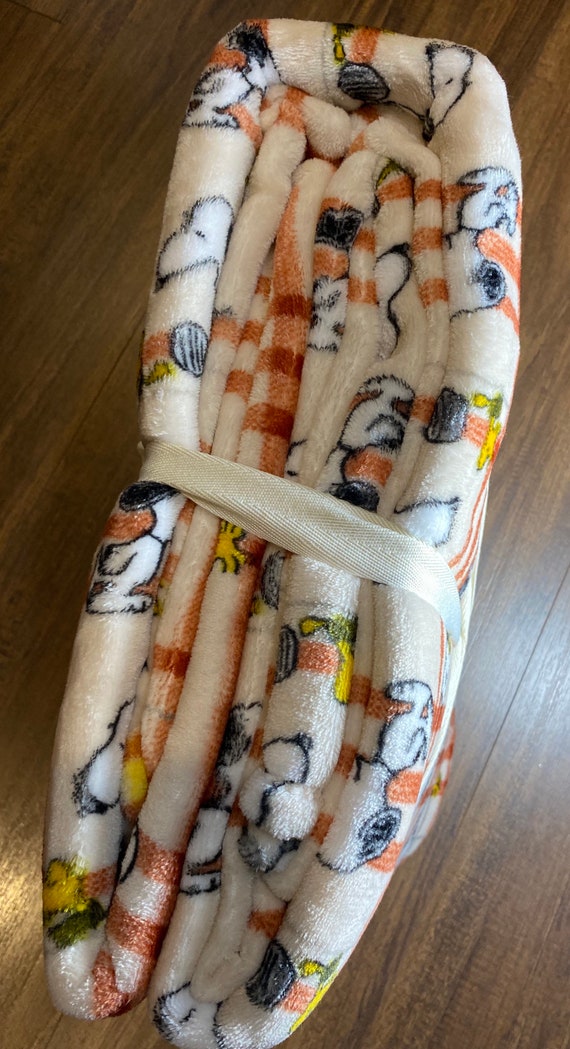 Peanuts Snoopy and Woodstock Plaid Blanket - Full-queen-king