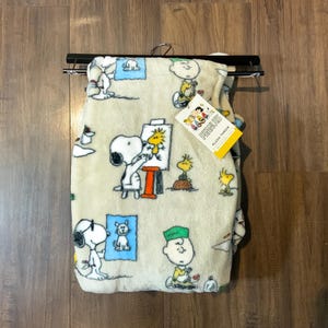 Collezione LIMITATA di coperte decorative morbide per la casa Berkshire Peanuts SNOOPY &quot;Am the Artist&quot;