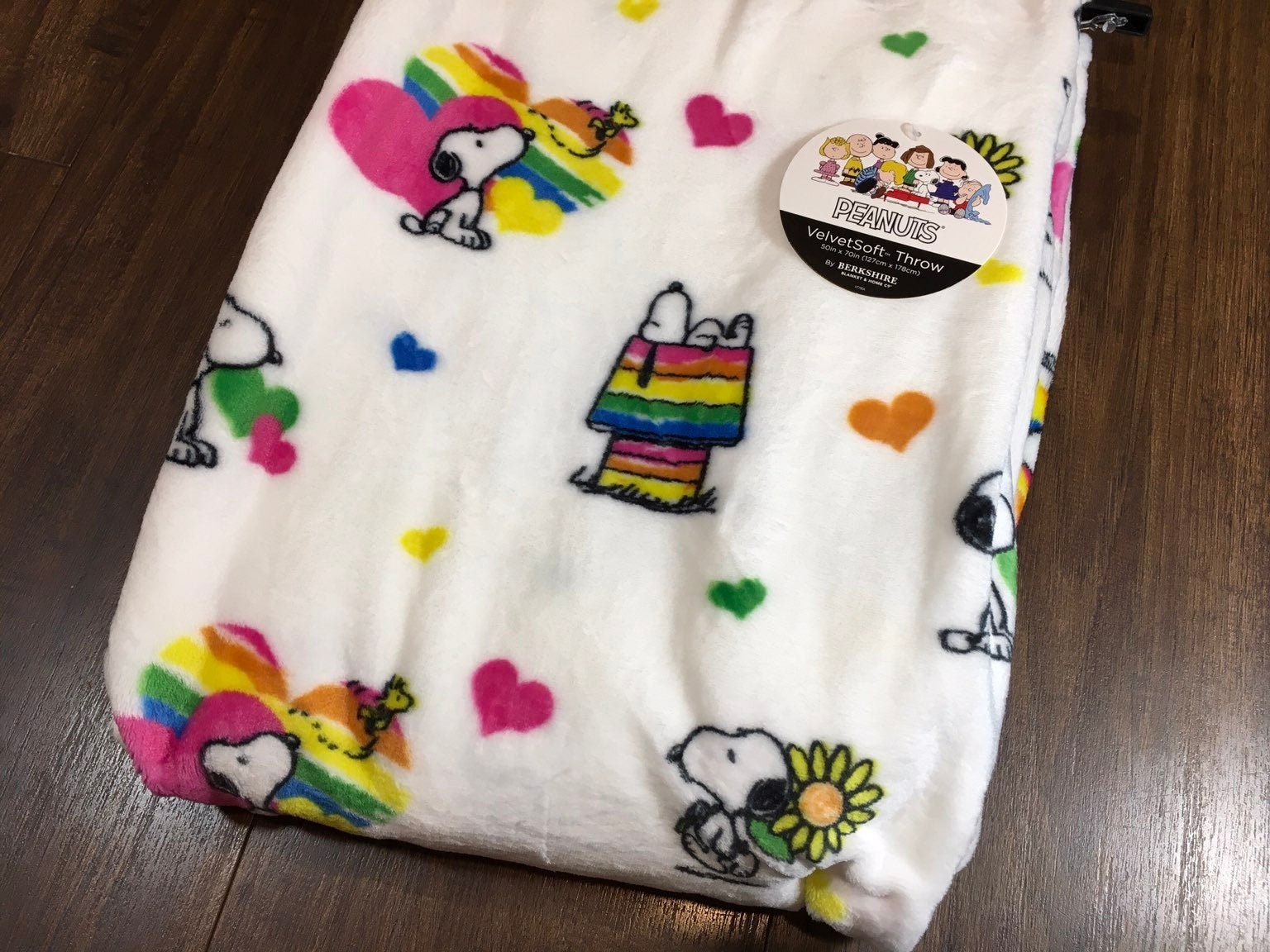 Snoopy Peanuts Love Throw Blanket Etsy