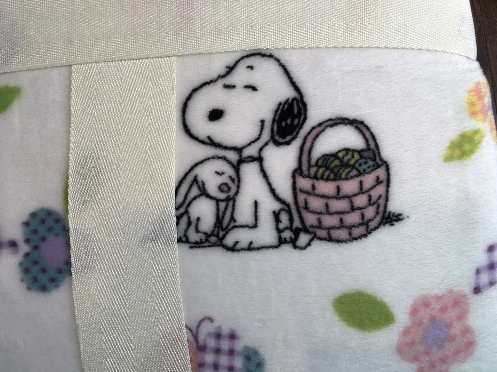 Snoopy Easter Bunny Throw Blanket Etsy