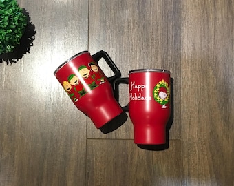 LIMITOWANY świąteczny kubek podróżny „Wesołych Świąt” Snoopy & Peanuts Gang 13,5 uncji – WYSOKI