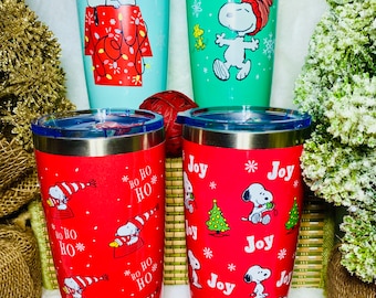 BEGRENZTE Weihnachten HOLIDAY Peanuts Snoopy und Woodstock "Holiday Season" Weinbecher 12 Unze - hoch