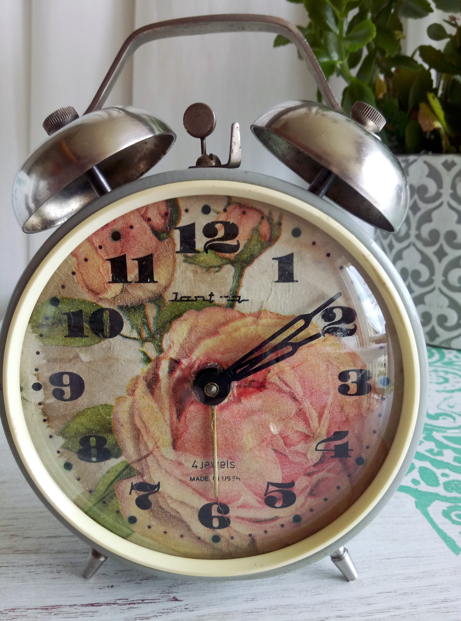 Ancient Clock, Alarm Clock in Box, Alarm Clock in Threaded Box, Clock