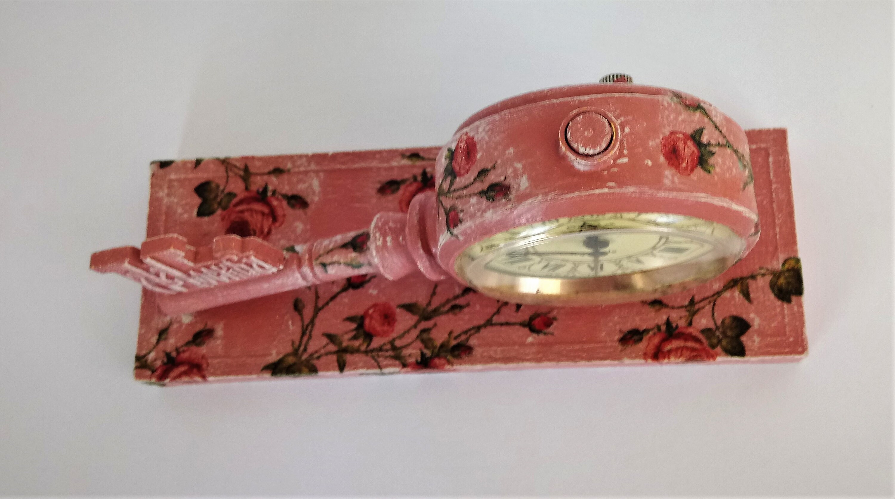 Soviet Clock, Mechanical Clock, Vintage Clock, Pink Clock, Clock Roses ...