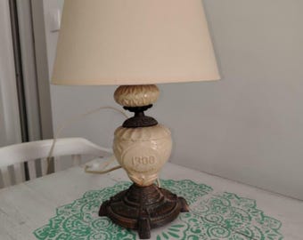 Vintage Porcelain Table Lamp, 1300 Years Bulgaria