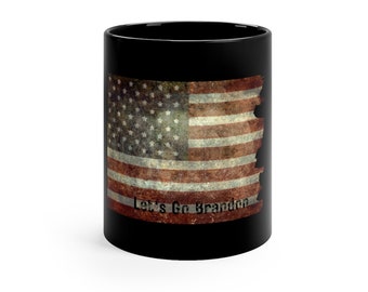 Black Mug Let's Go Brandon, Patriotic Gift