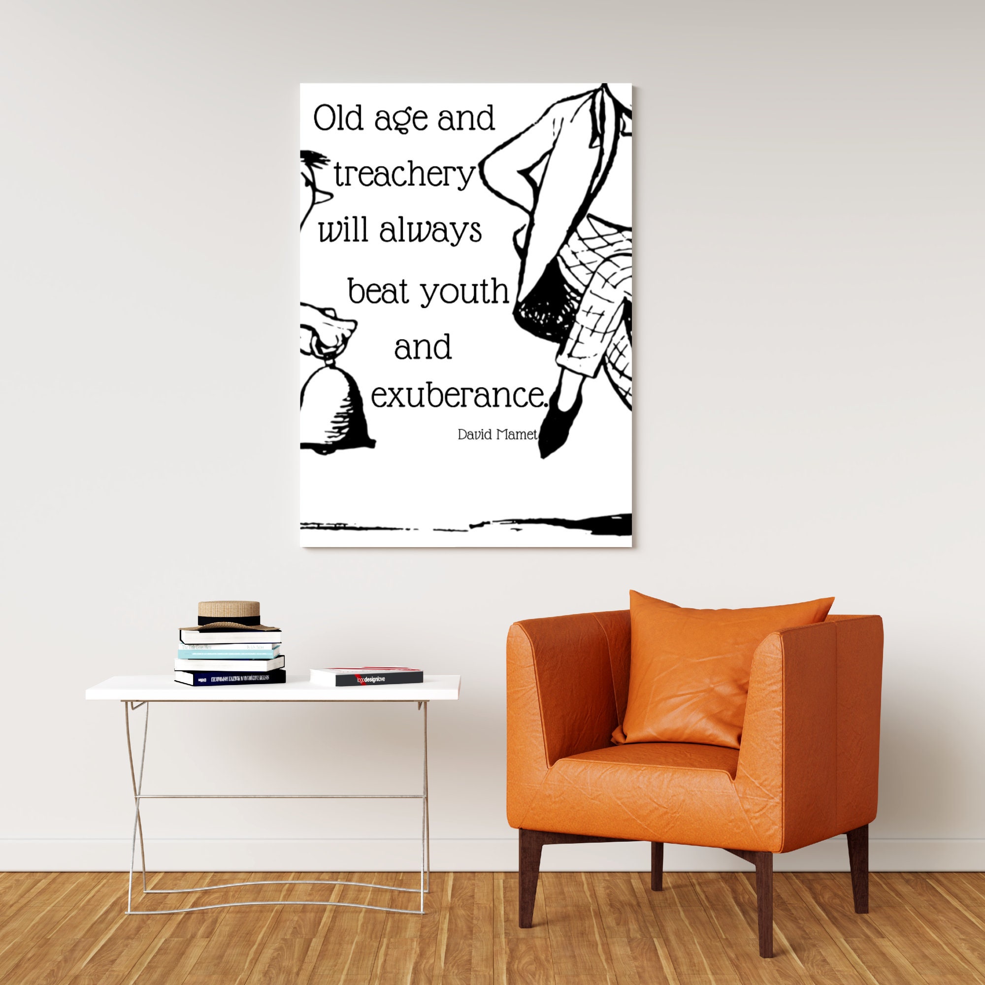 DIGITAL DOWNLOAD Vintage Quote Wall Art Age and Treachery | Last Minute