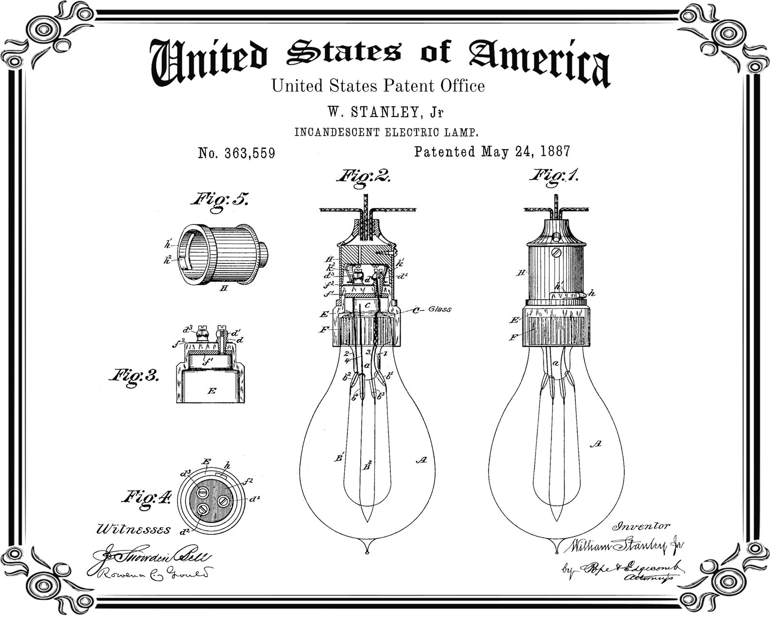 Westinghouse LIGHT BULB PATENT Vintage Poster Antique Patent | Etsy