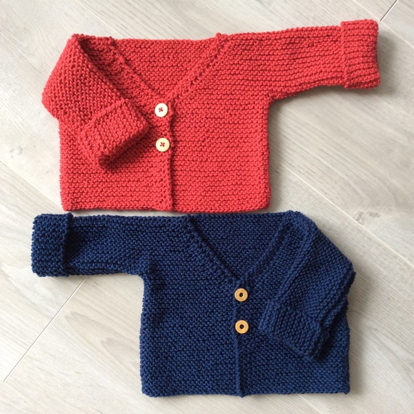 Babyweste aus Baumwolle, Baby-Cardigan aus 100 % Baumwolle, Baby-BH, handgestrickt