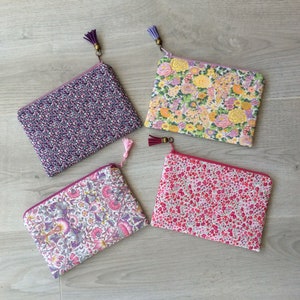 Astuccio Liberty, astuccio piatto, astuccio in pile, astuccio Liberty piccolo, borsa per il trucco, kit borsa