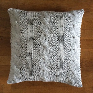 Cushion, hand knitted cushion, handmade cushion, cushion cover, chunky wool cushion