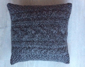 Cushion, wool cushion, hand knitted, handmade cushion, cushion cover