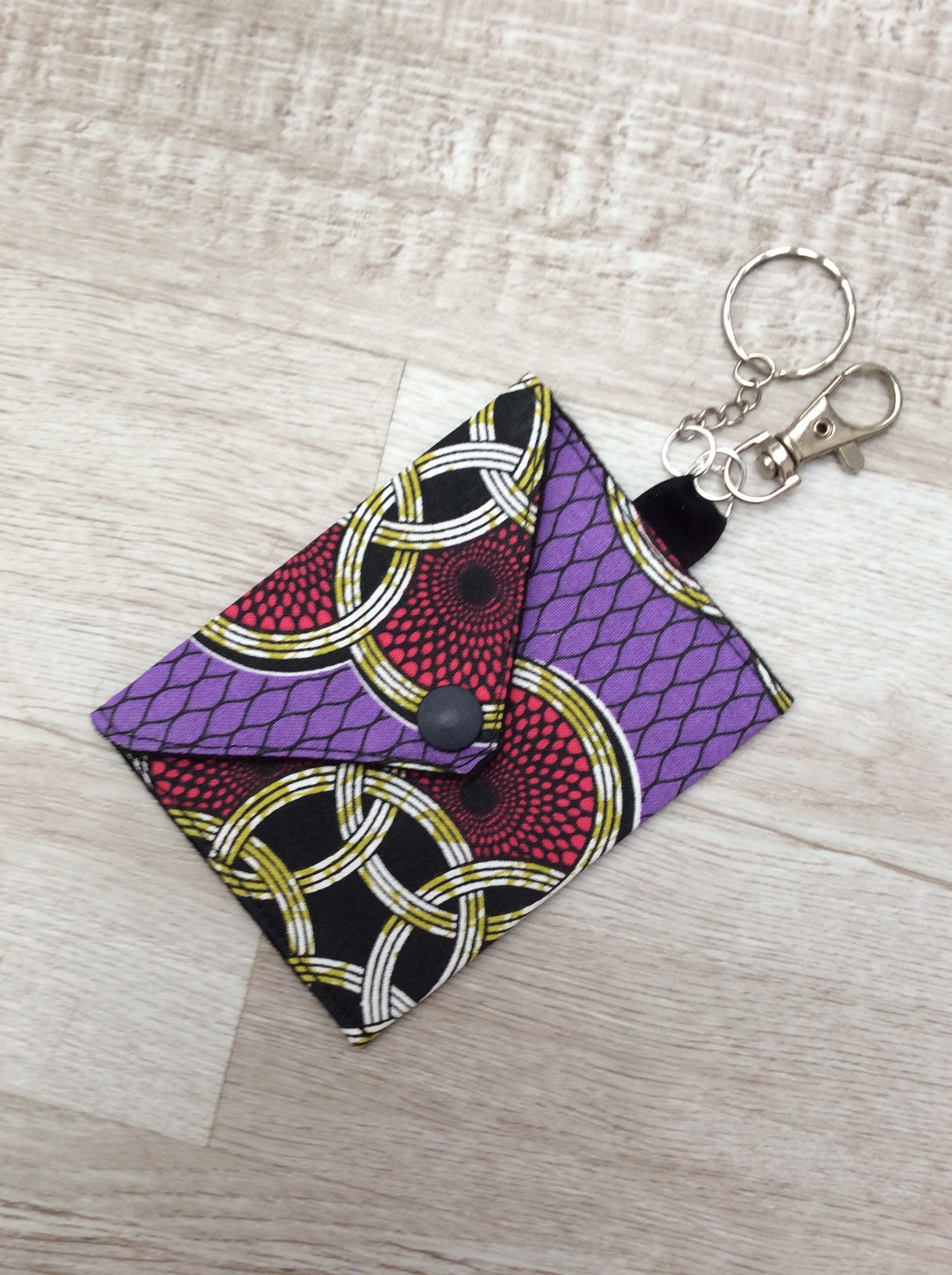 ◆VVV◆ Keychain padded card wallet 24FWWL001F Wax Pouch Keychain, Card Holder, Key Ring, Fabric Pouch - Etsy