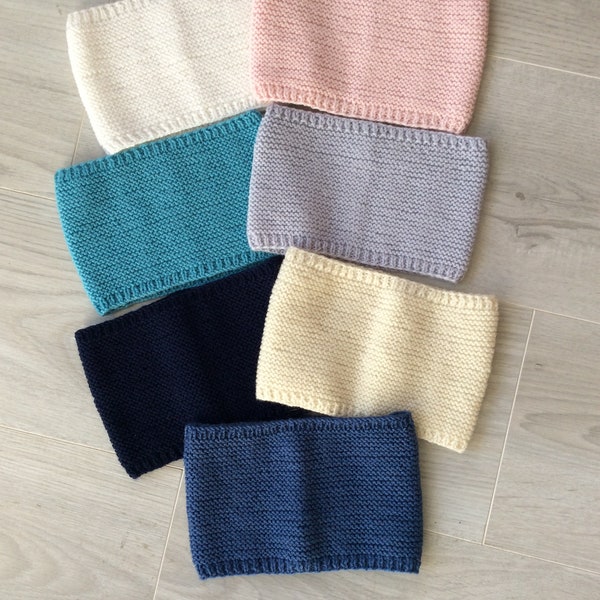 Tour de cou, snood bébé en pure laine 100% Mérinos, 3-6 mois, tricoté à la main