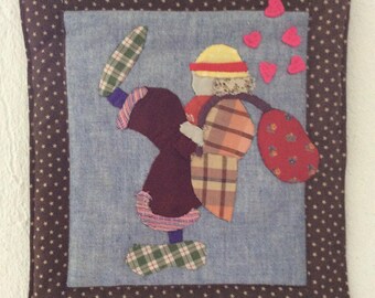 Painting, patchwork painting, clown painting, patchwork clown, decoration, ready to ship