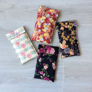 Étui à lunettes en tissu imprimé, étui en tissu, pochette à lunette, housse de portable