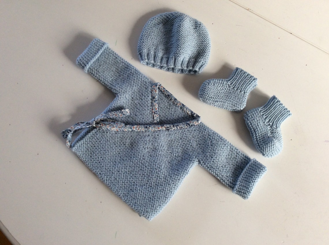 Baby set baby outfit pure wool 100% Merino hand-knitted | Etsy