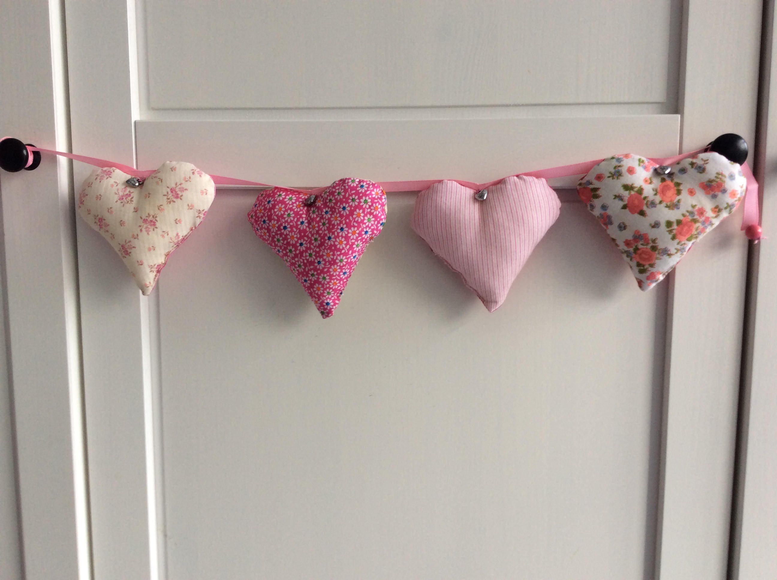 Guirlande, Guirlande Coeurs, en Tissu, Décoration Coeurs Petite Guirlande