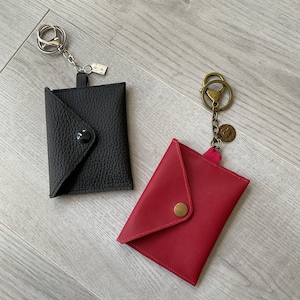 Porte-clés pochette en cuir, porte-clefs en cuir