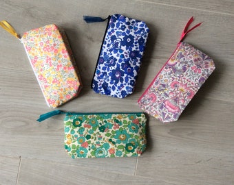 Small Liberty pencil case, makeup bag, bag kit, small pencil case