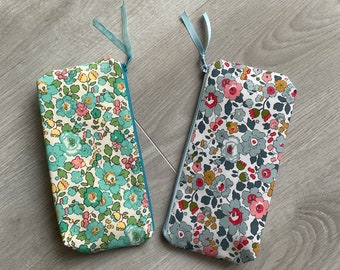 Pencil case, school pencil case, pencil case, school pencil case, Liberty print, bag pouch, makeup bag, pouch