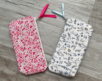 Pencil case, school pencil case, pencil case, school pencil case, Liberty print, bag pouch, makeup bag, pouch