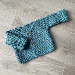 Baby vest, baby cardigan, 100% cotton, hand knitted, garter stitch vest, handmade cardigan