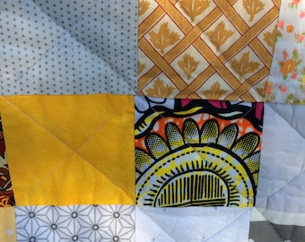 Baby blanket, baby throw, patchwork, comforter, fabric, ready to ship