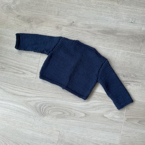 Gilet bébé, cardigan bébé 100% coton, tricoté à la main, cardigan fait main, gilet style marin image 7