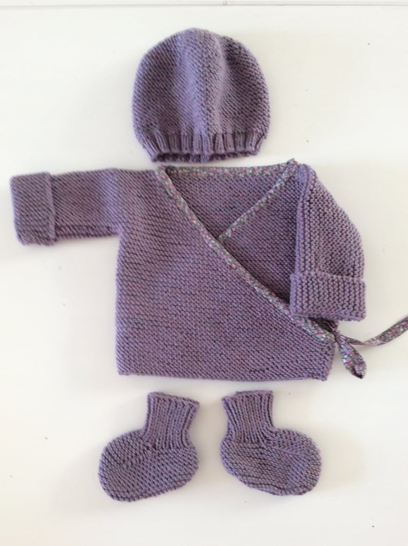 Ensemble bébé tenue naissance pure laine 100% Mérinos - Etsy France