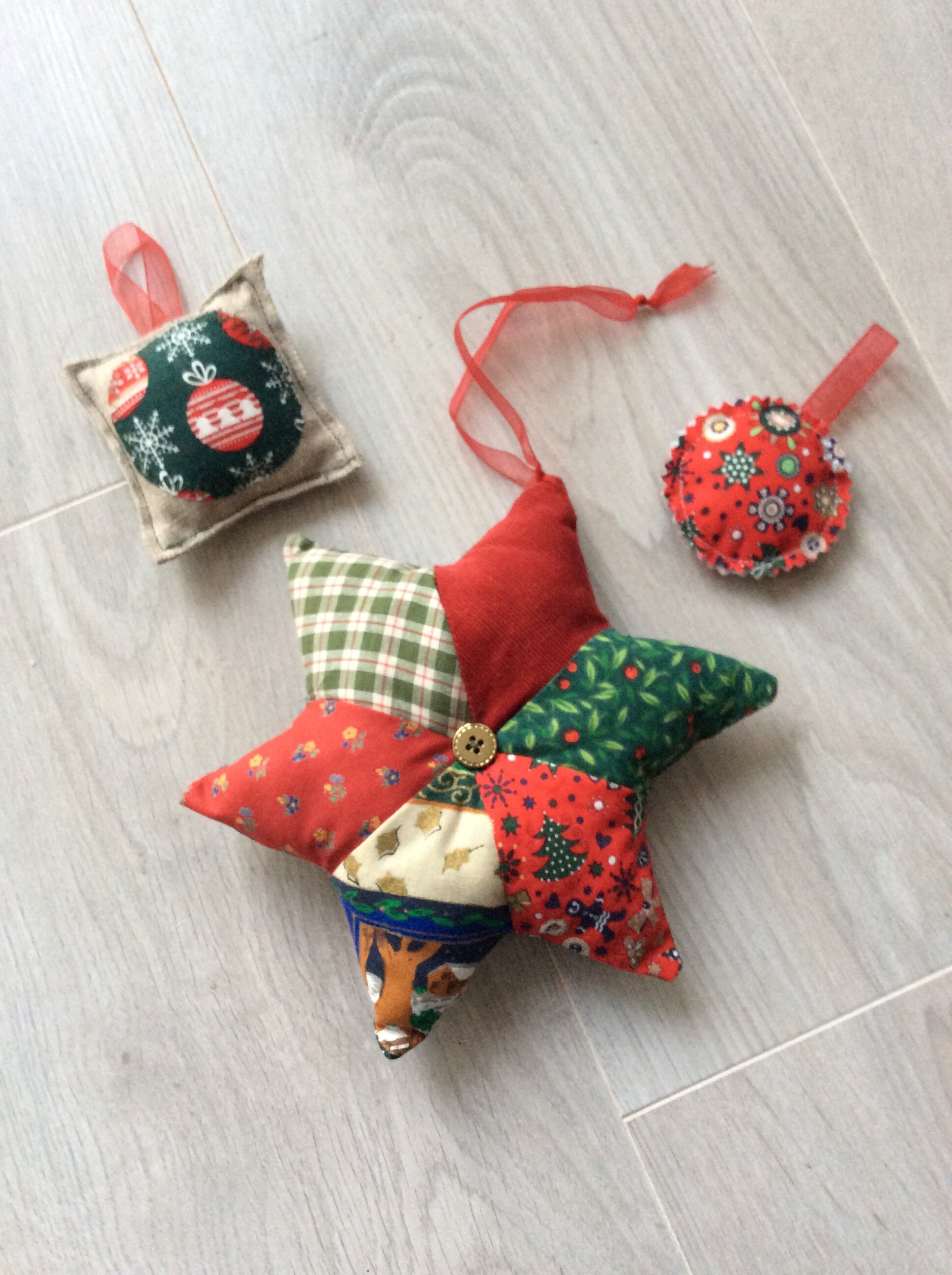 Décorations de Noël, Lot 3 Décorations, Étoile Sujets Boules Sapin Noël