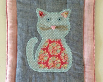 Patchwork cat painting