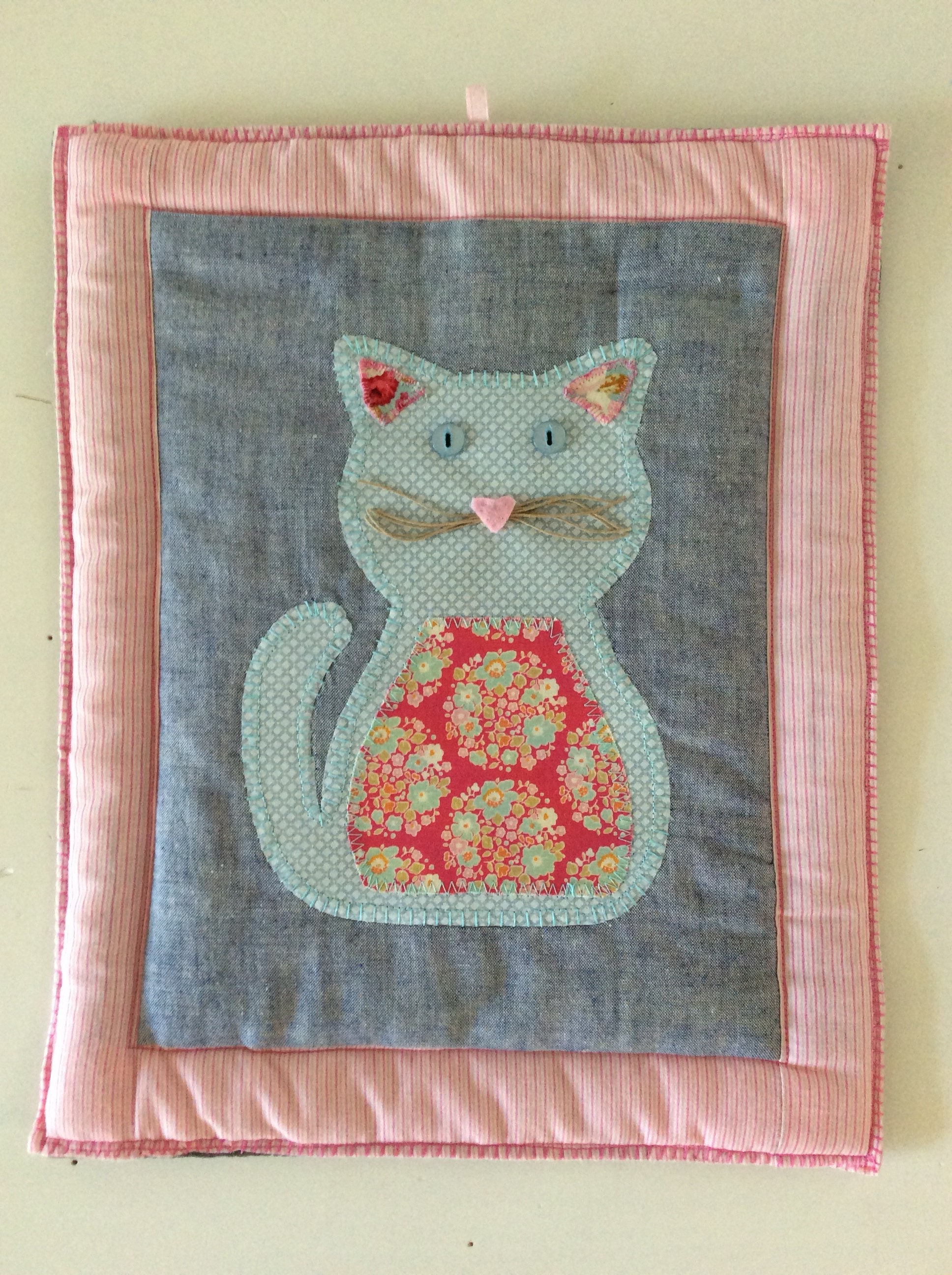 Tableau, Tableau Patchwork, Chat, Patchwork Décoration