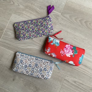 Trousse, trousse scolaire, trousse à crayons, trousse écolier, Liberty, trousse de sac, trousse à maquillage, pochette