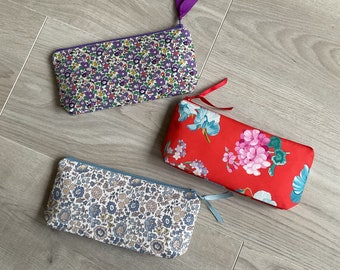 Pencil case, school pencil case, pencil case, school pencil case, Liberty print, bag pouch, makeup bag, pouch