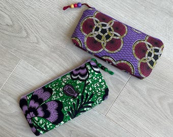 Pencil case, school pencil case, pencil case, school pencil case, Wax print, bag pouch, makeup bag, ready to ship